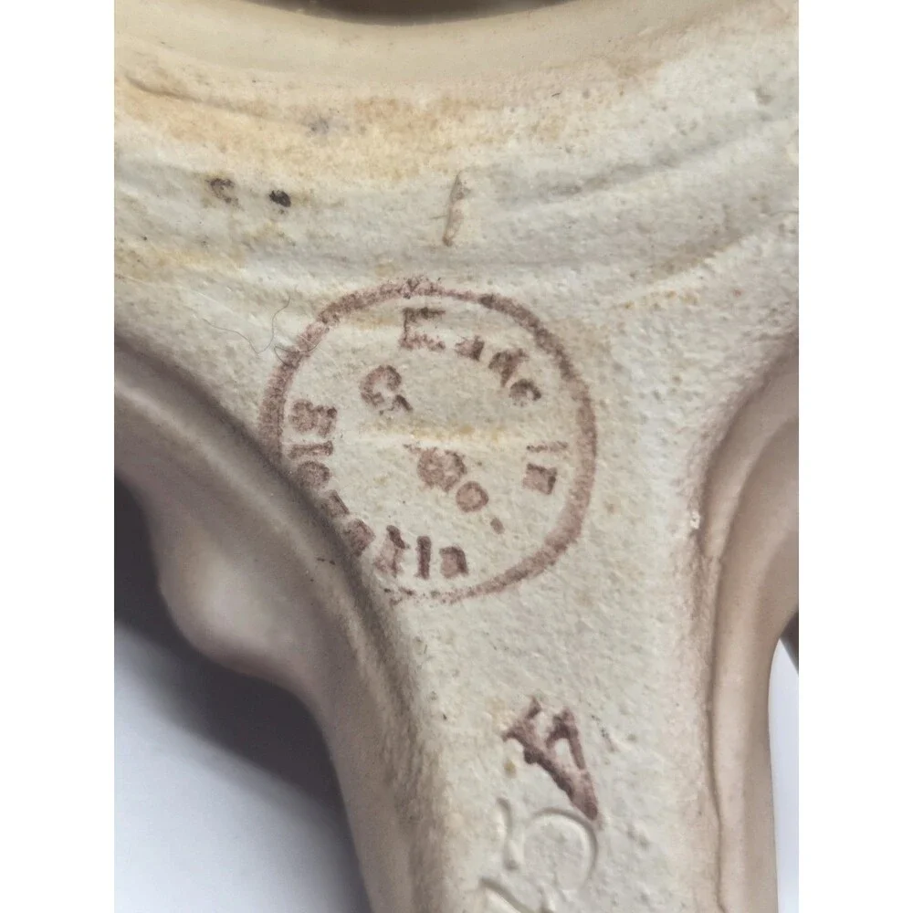 Vtg Czech Pottery Bird Pretzel Branch Vase Wall Pocket Czechoslovakia